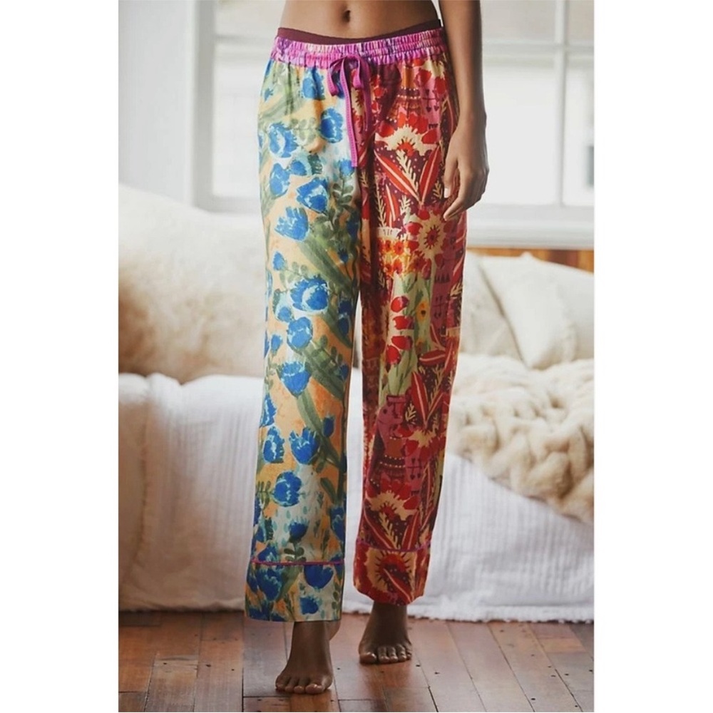 Anthropologie Multicolor Floral Pajama Pants